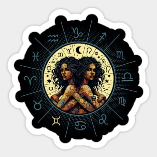 ZODIAC Gemini - Astrological GEMINI - GEMINI - ZODIAC sign - Van Gogh style - 6 Sticker